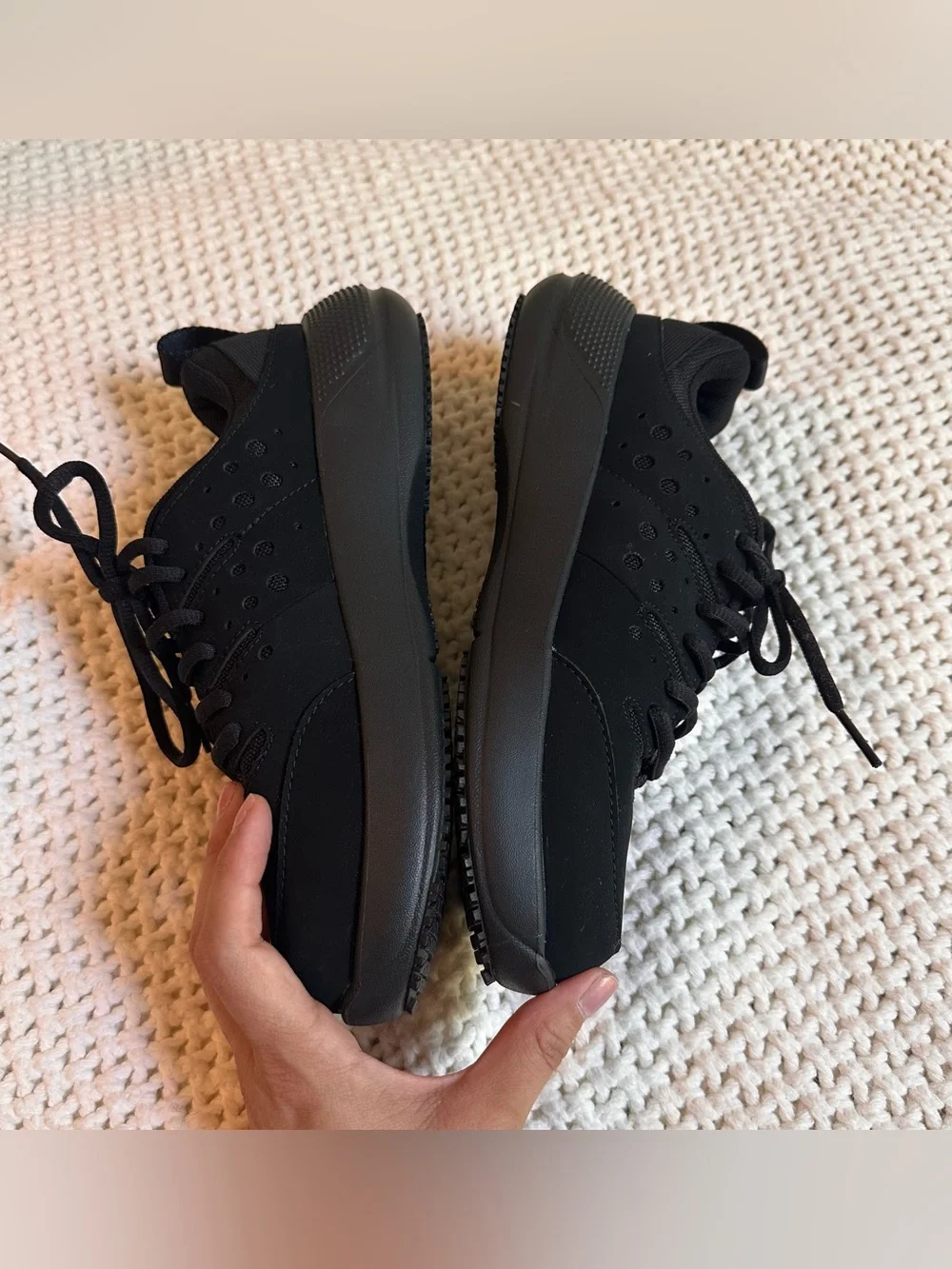 Crocs Women's On the Clock Work Sneaker Triple Black 7.5 athletic shoes non slip